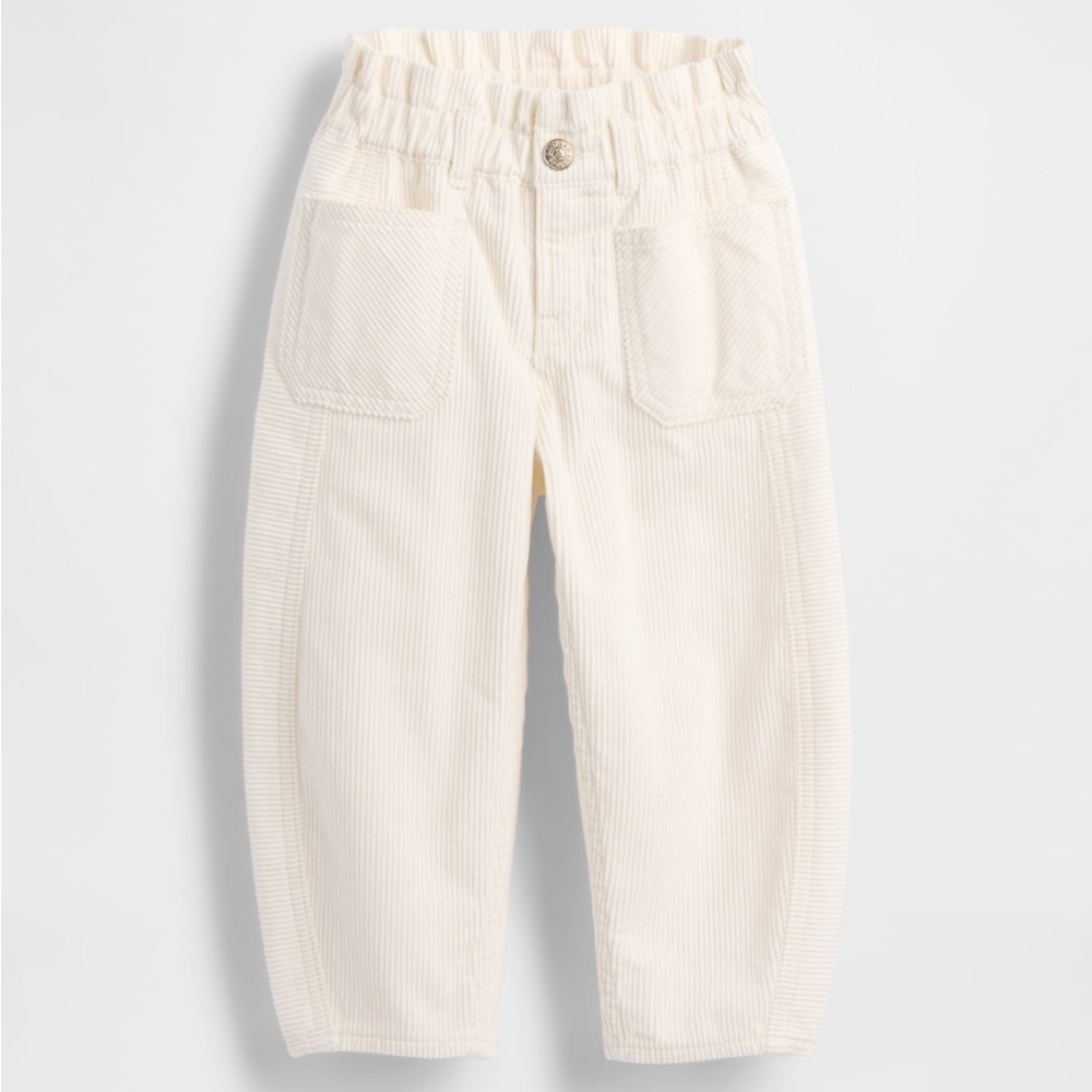 Gap Kids Girls’ Ivory Corduroy Horseshoe Pants—5